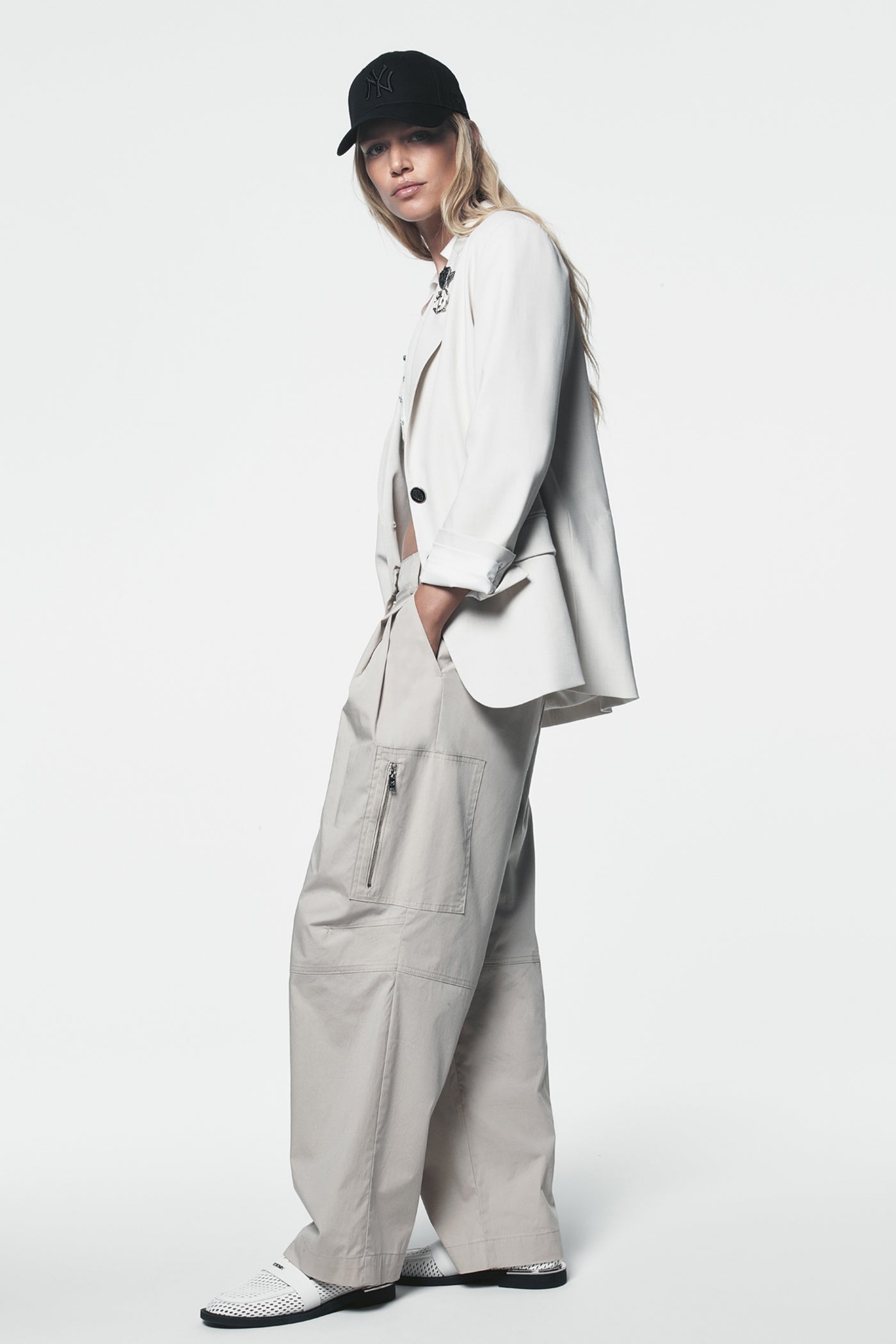 POPLIN ZIP CARGO PANT