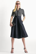 FIT & FLARE MIDI SHIRT DRESS