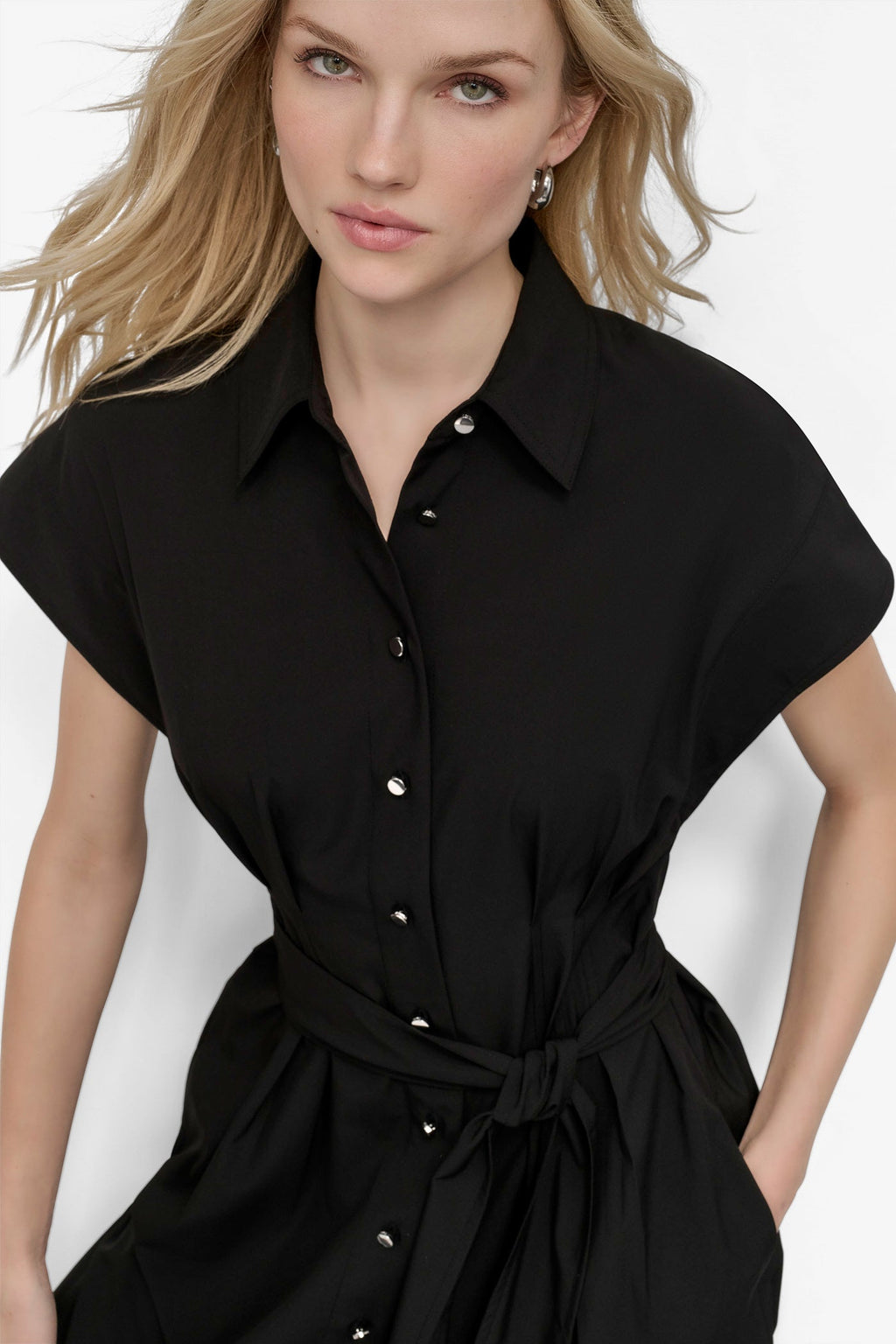 TIE WAIST COMMUTER DRESS