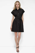 TIE WAIST COMMUTER DRESS