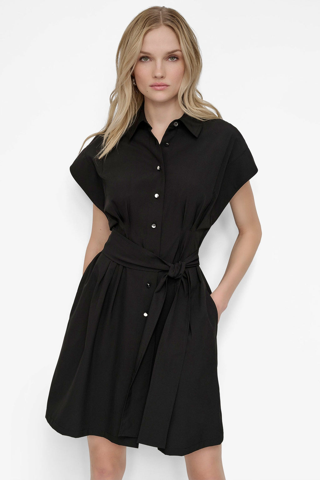 TIE WAIST COMMUTER DRESS