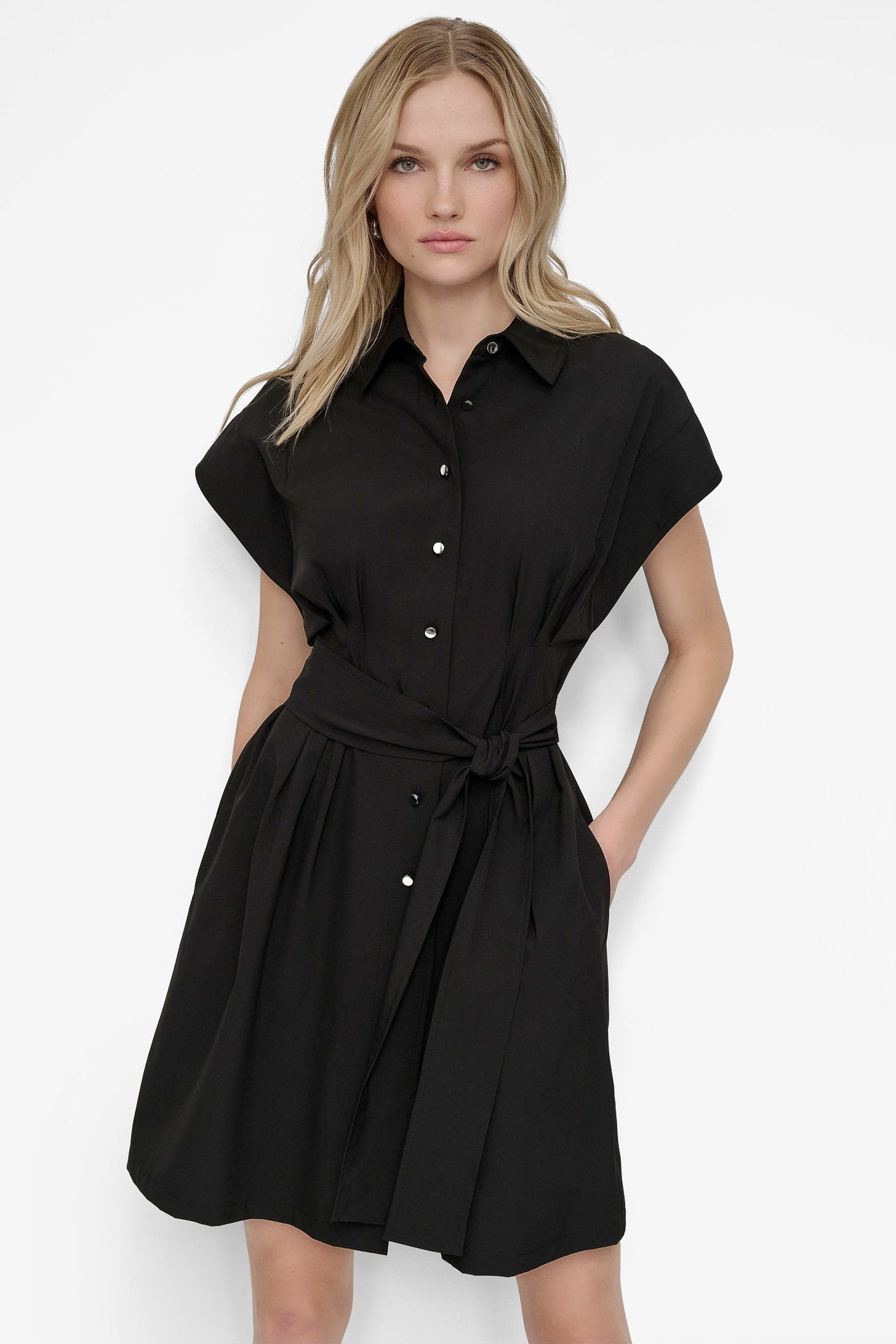 TIE WAIST COMMUTER DRESS