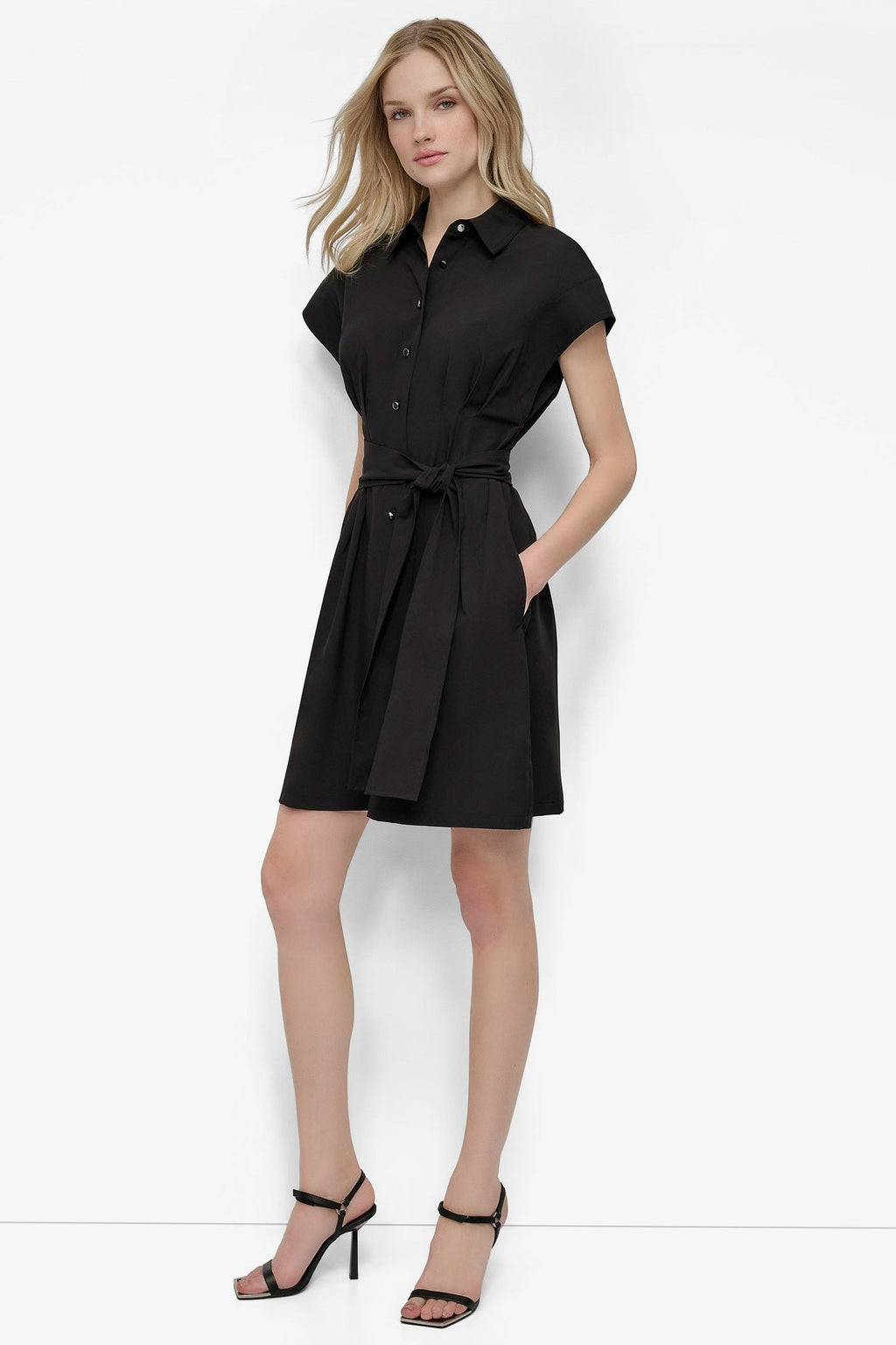 TIE WAIST COMMUTER DRESS