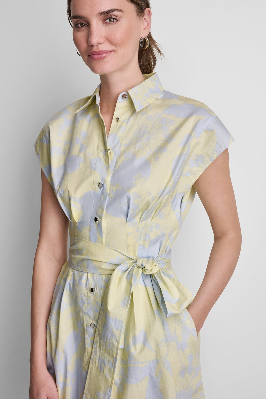 FLORAL PRINT SHIRT DRESS