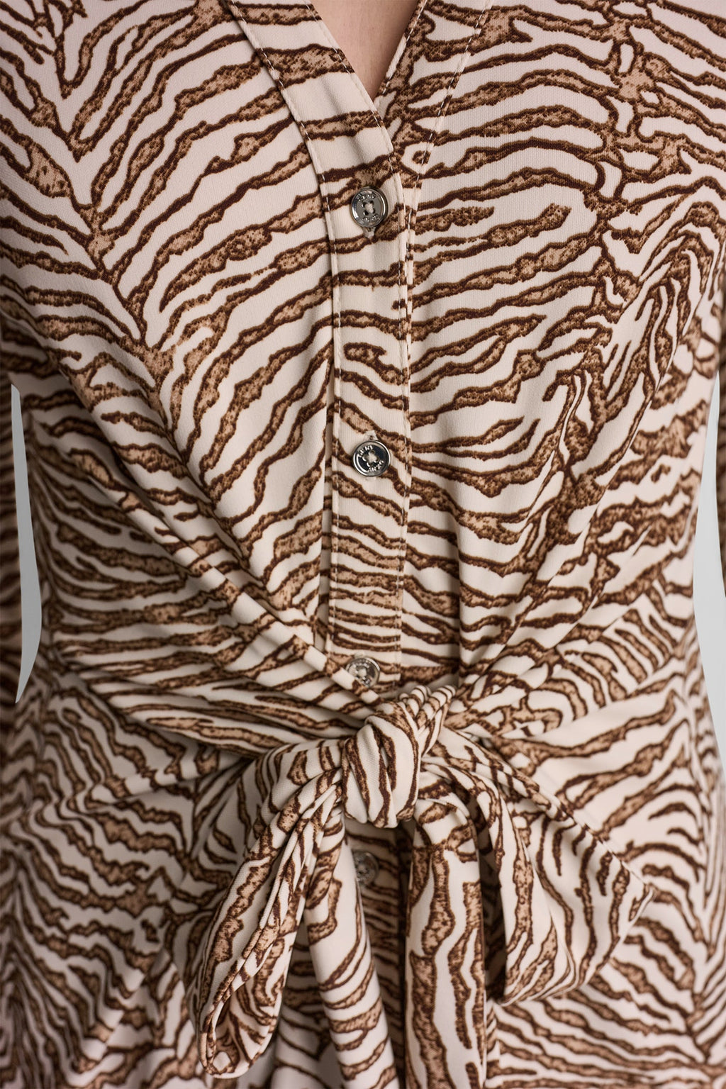 ZEBRA PRINT MIDI SHIRT DRESS