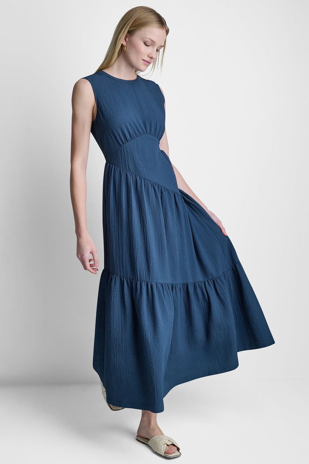 A-LINE TIERED MAXI DRESS