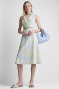 WRAP-EFFECT FLORAL PRINT DRESS