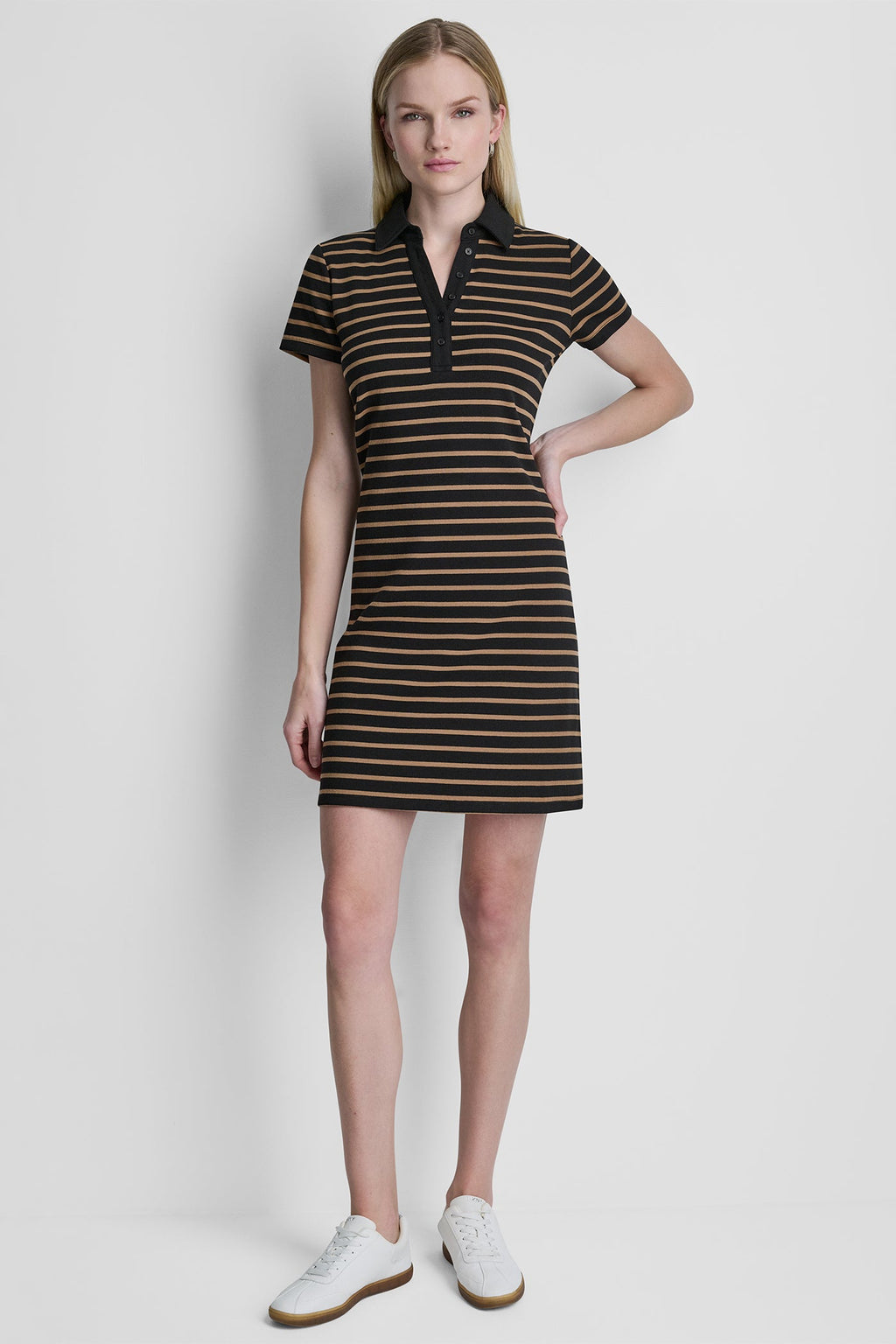 STRIPE MINI POLO DRESS