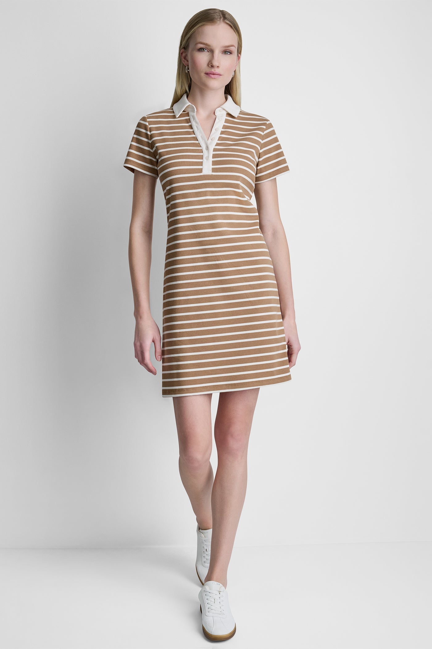 STRIPE MINI POLO DRESS