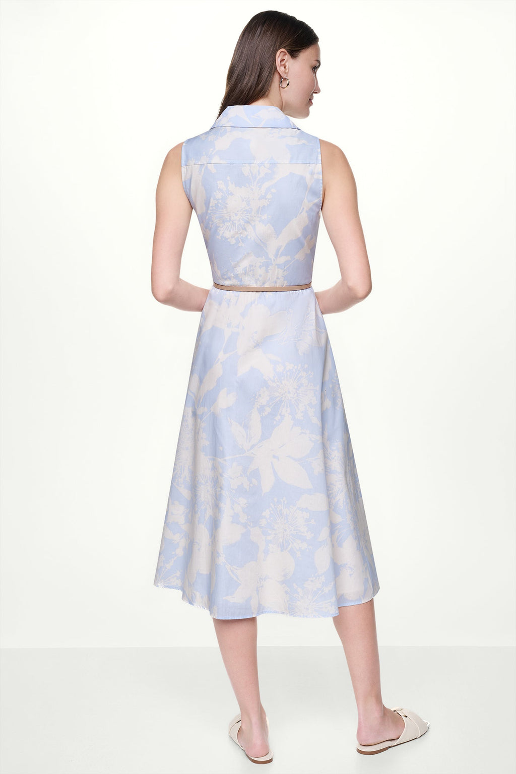 WRAP-EFFECT FLORAL PRINT DRESS