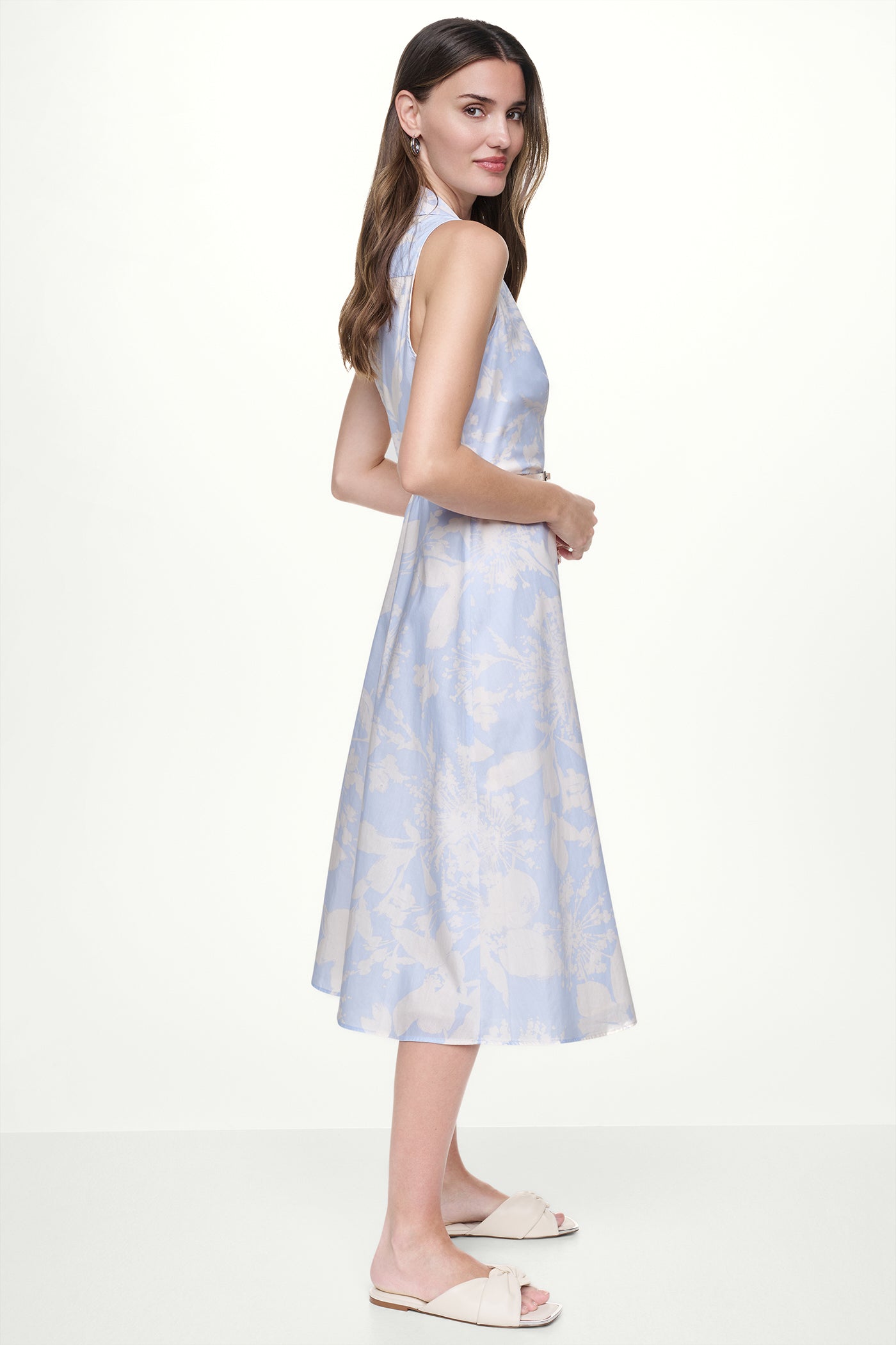 WRAP-EFFECT FLORAL PRINT DRESS