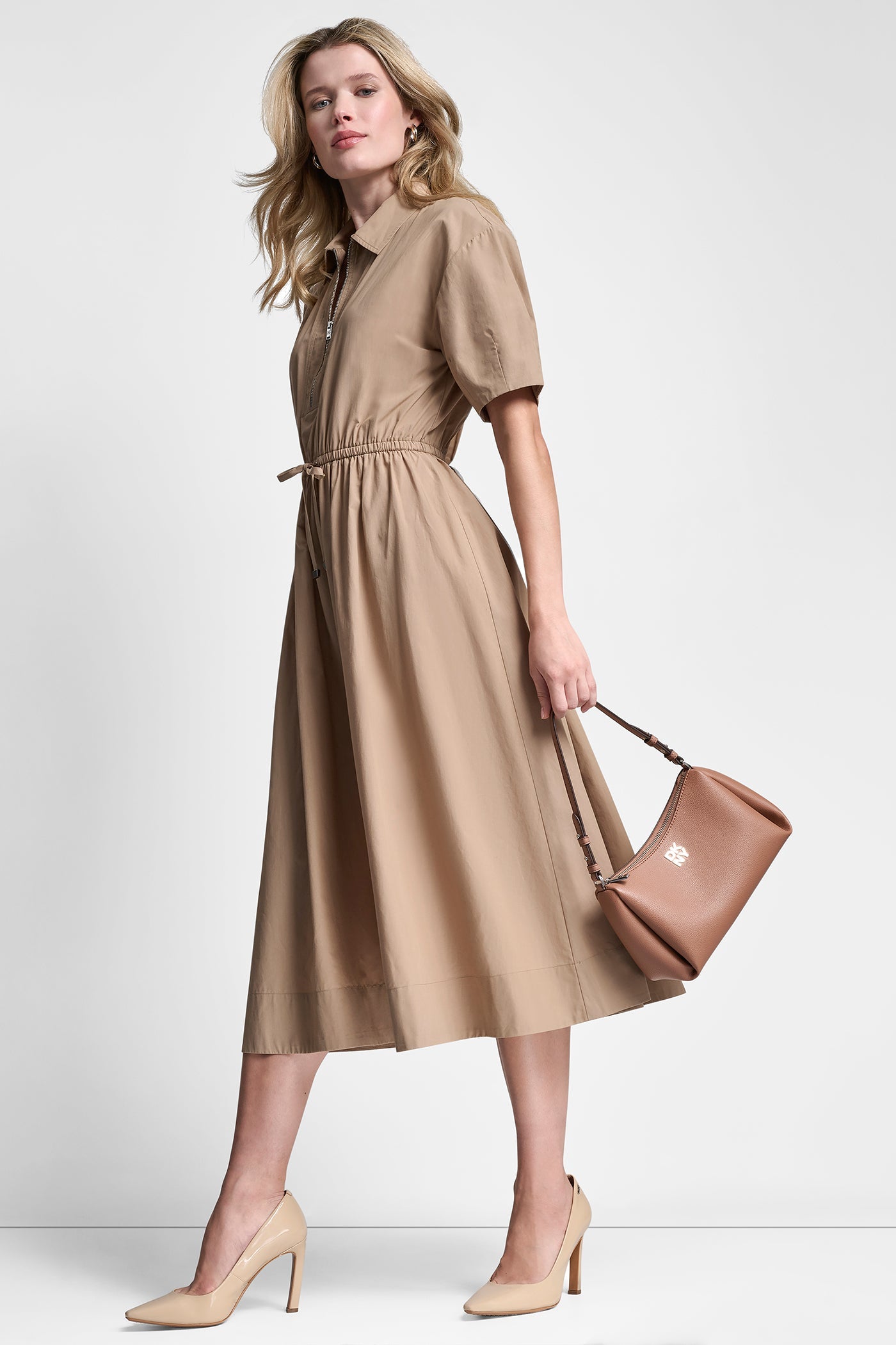 ZIPPER SHIRT DRESS