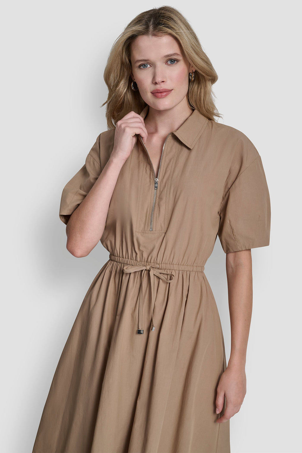 ZIPPER SHIRT DRESS