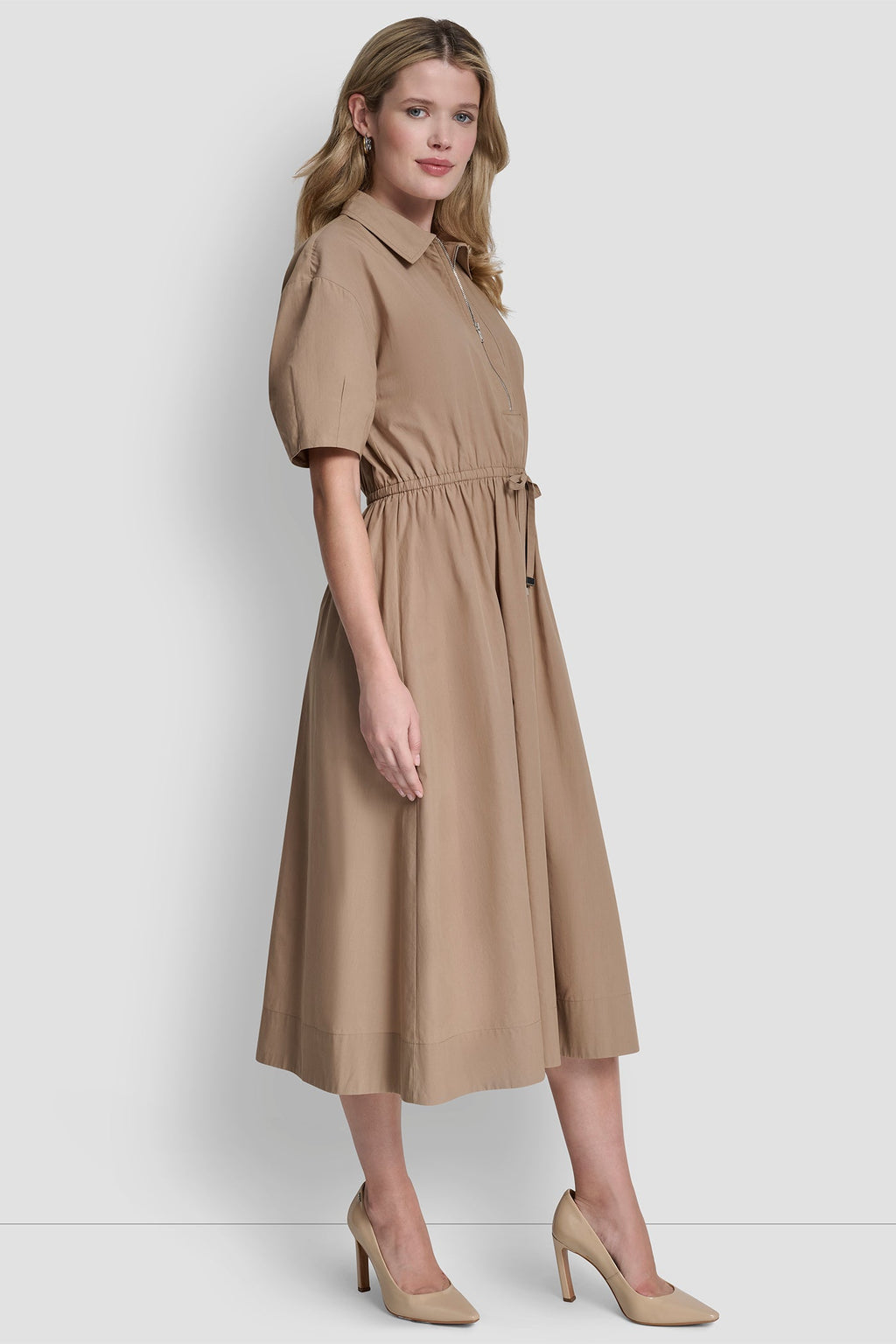 ZIPPER SHIRT DRESS