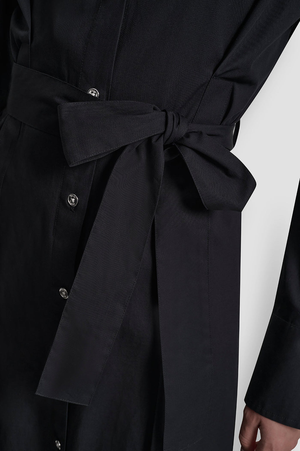 BUTTON DOWN MIDI SHIRT DRESS