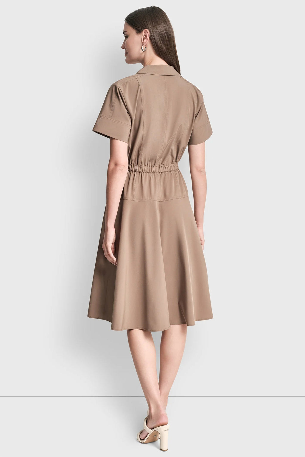 FIT & FLARE MIDI SHIRT DRESS