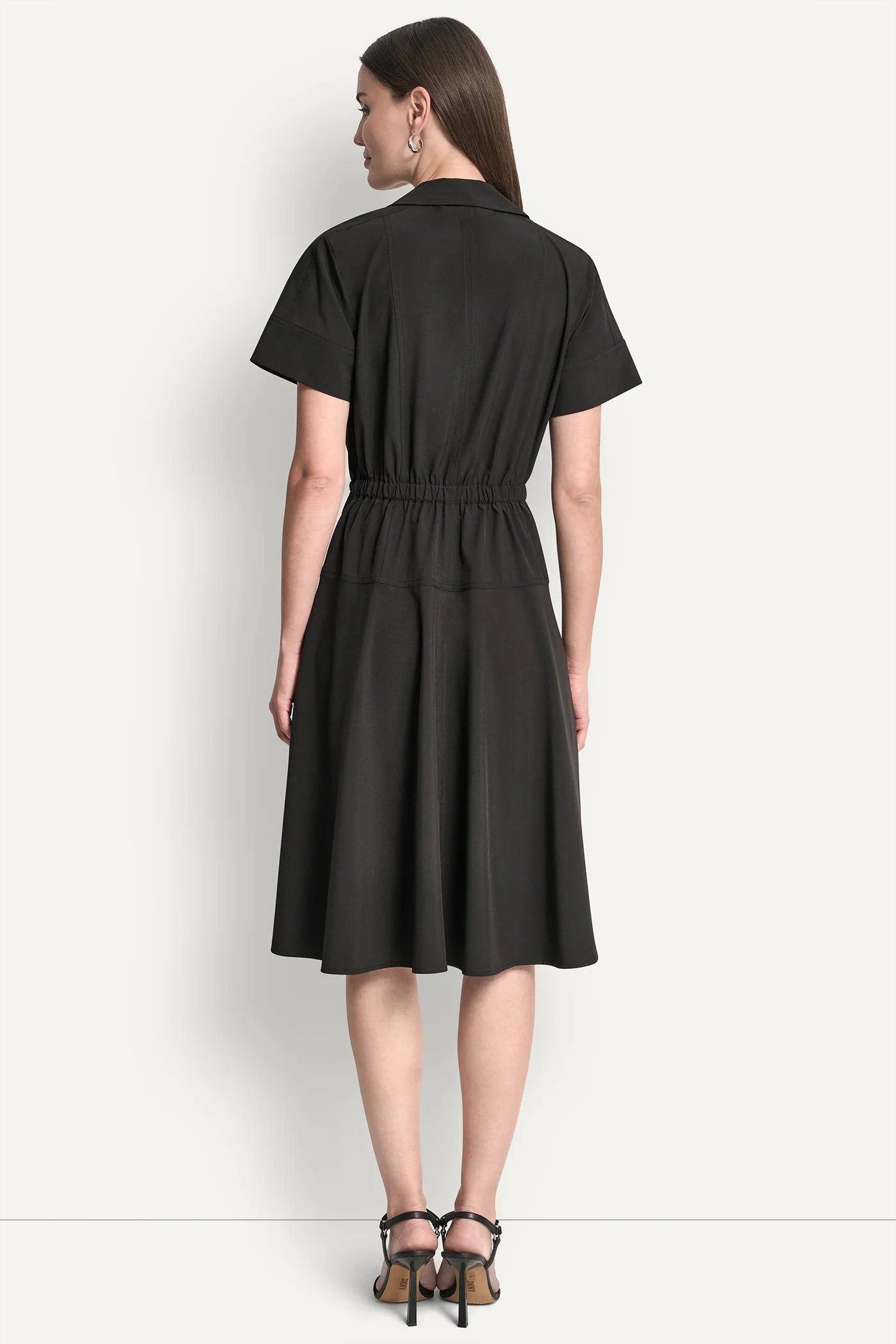 FIT & FLARE MIDI SHIRT DRESS