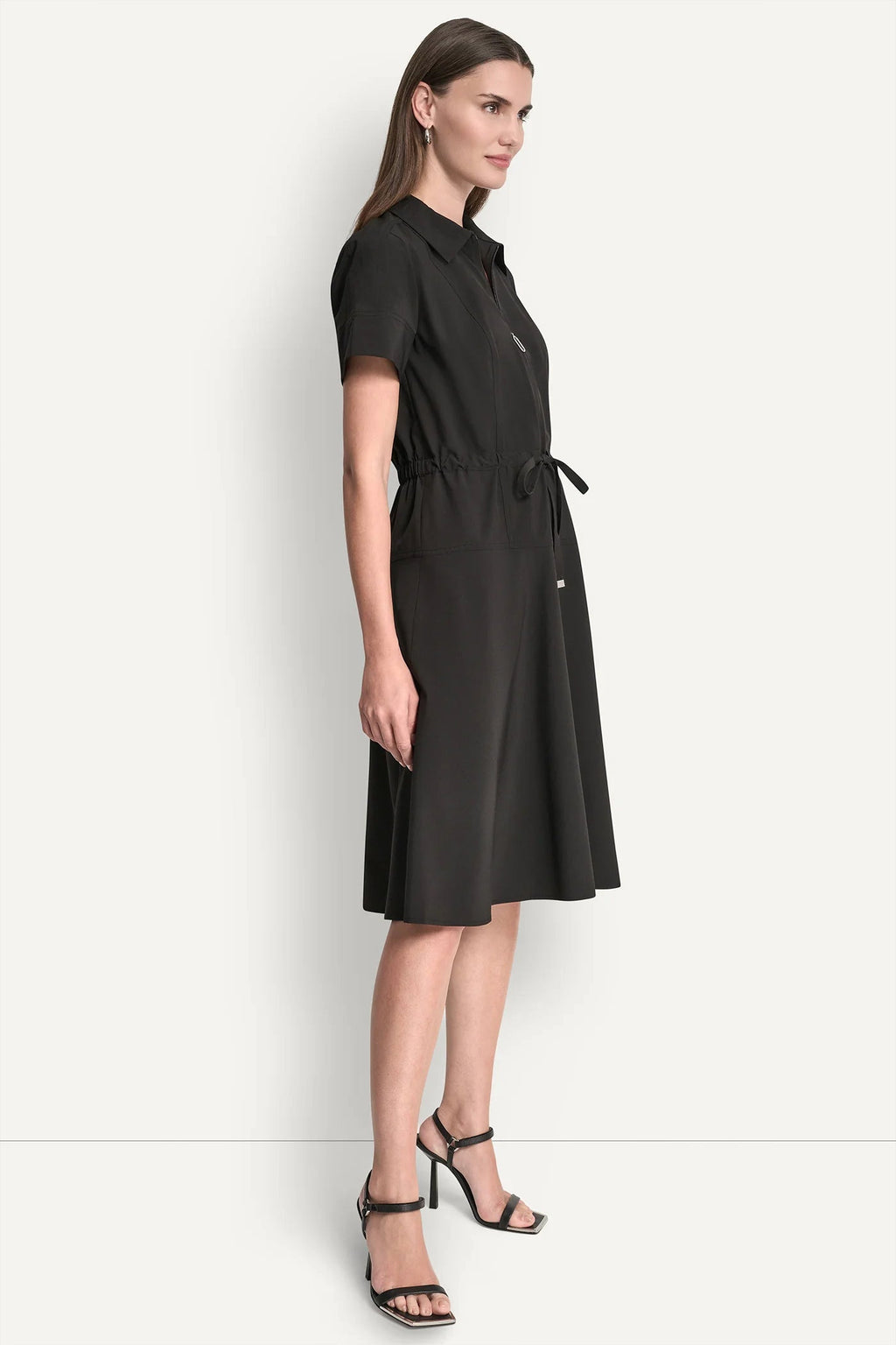 FIT & FLARE MIDI SHIRT DRESS