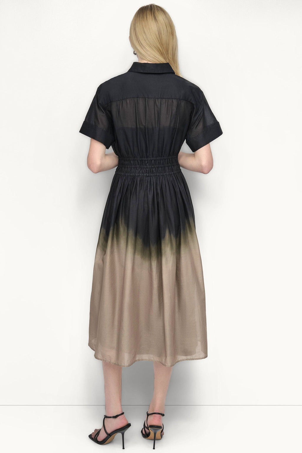 OMBRÉ MIDI SHIRT DRESS