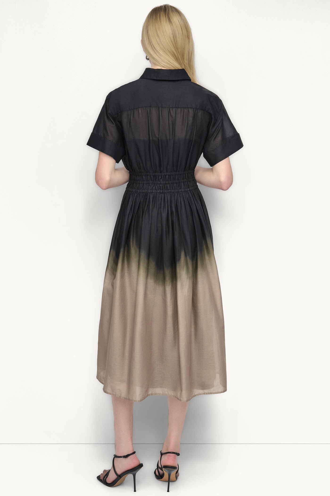OMBRÉ MIDI SHIRT DRESS