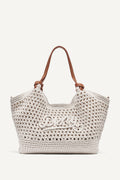 PAULA CROCHET LOGO MEDIUM COMMUTER TOTE