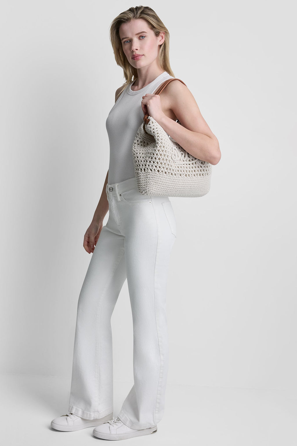 PAULA CROCHET LOGO MEDIUM COMMUTER TOTE