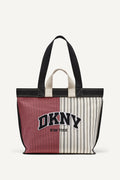 BRADY CANVAS STRIPE LOGO TOTE