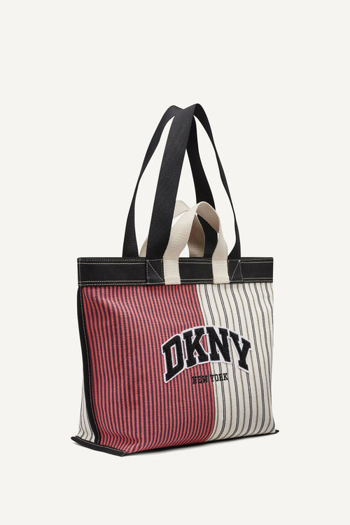 BRADY CANVAS STRIPE LOGO TOTE