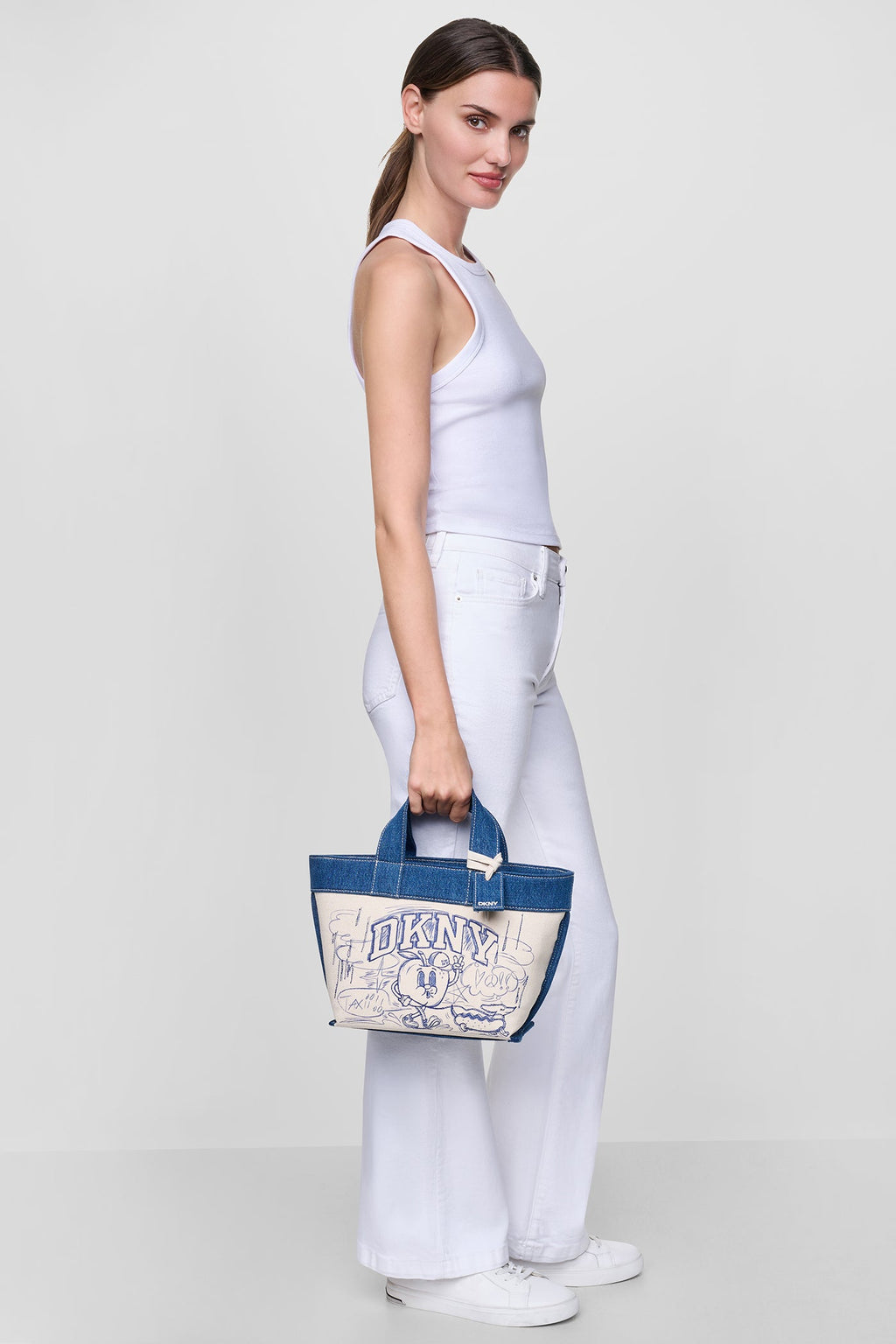 BRADY CANVAS SMALL GRAFFITI LOGO CROSSBODY BAG