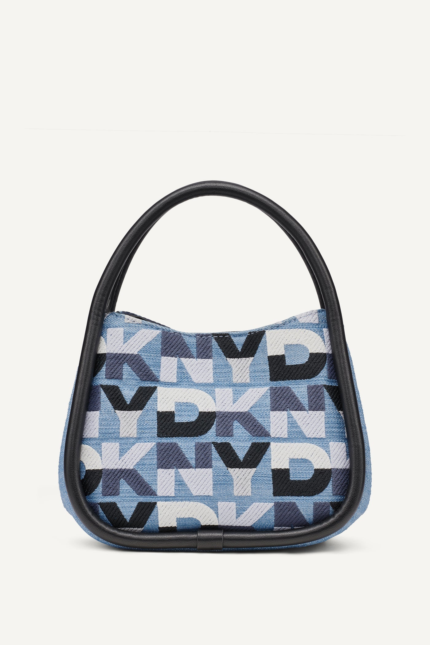 CAPRI DENIM LOGO HOBO CROSSBODY BAG