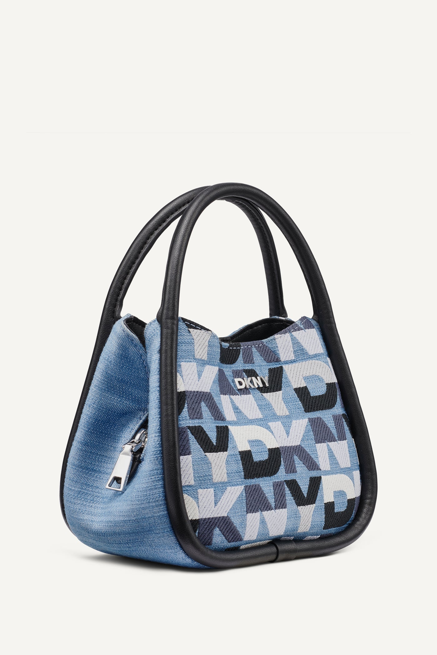 CAPRI DENIM LOGO HOBO CROSSBODY BAG