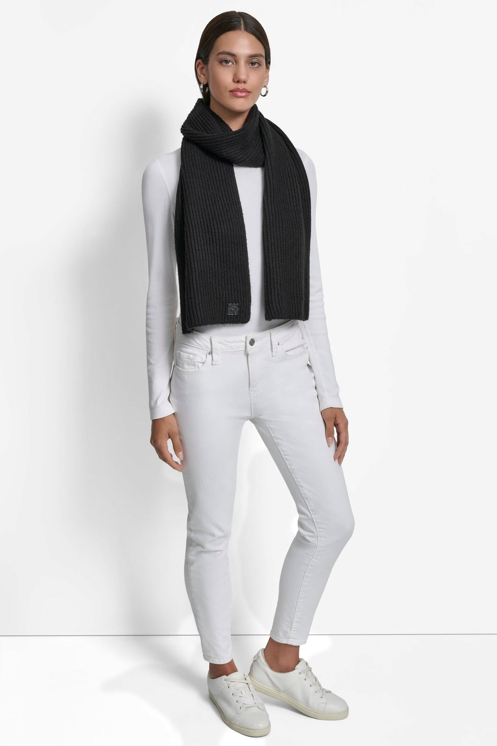 SHAKER STITCH RIB SCARF