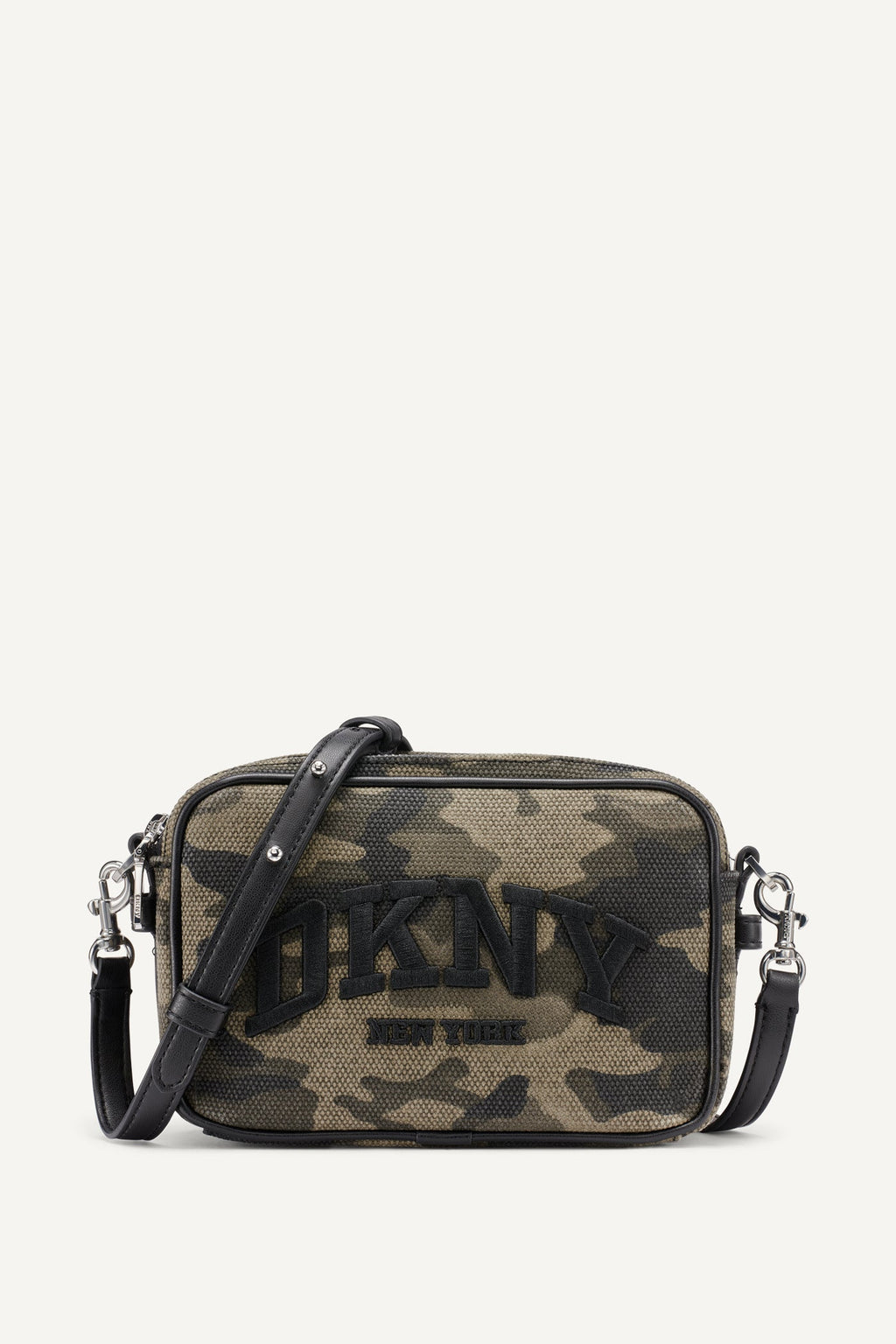NELL LOGO EMBOSSED CAMO CAMERA BAG