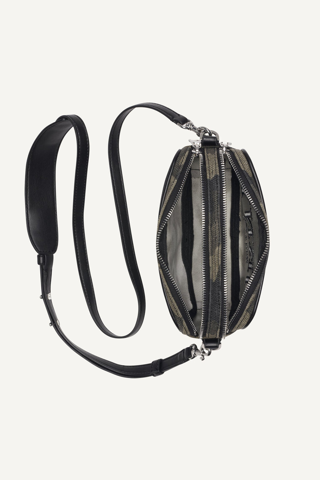 NELL LOGO EMBOSSED CAMO CAMERA BAG