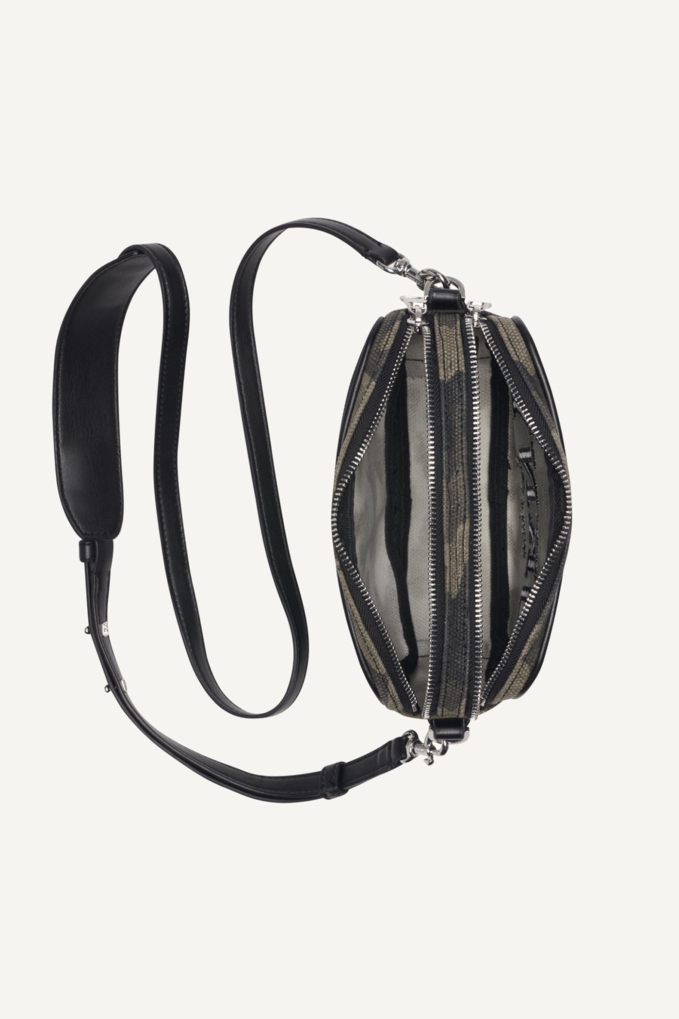 NELL LOGO EMBOSSED CAMO CAMERA BAG