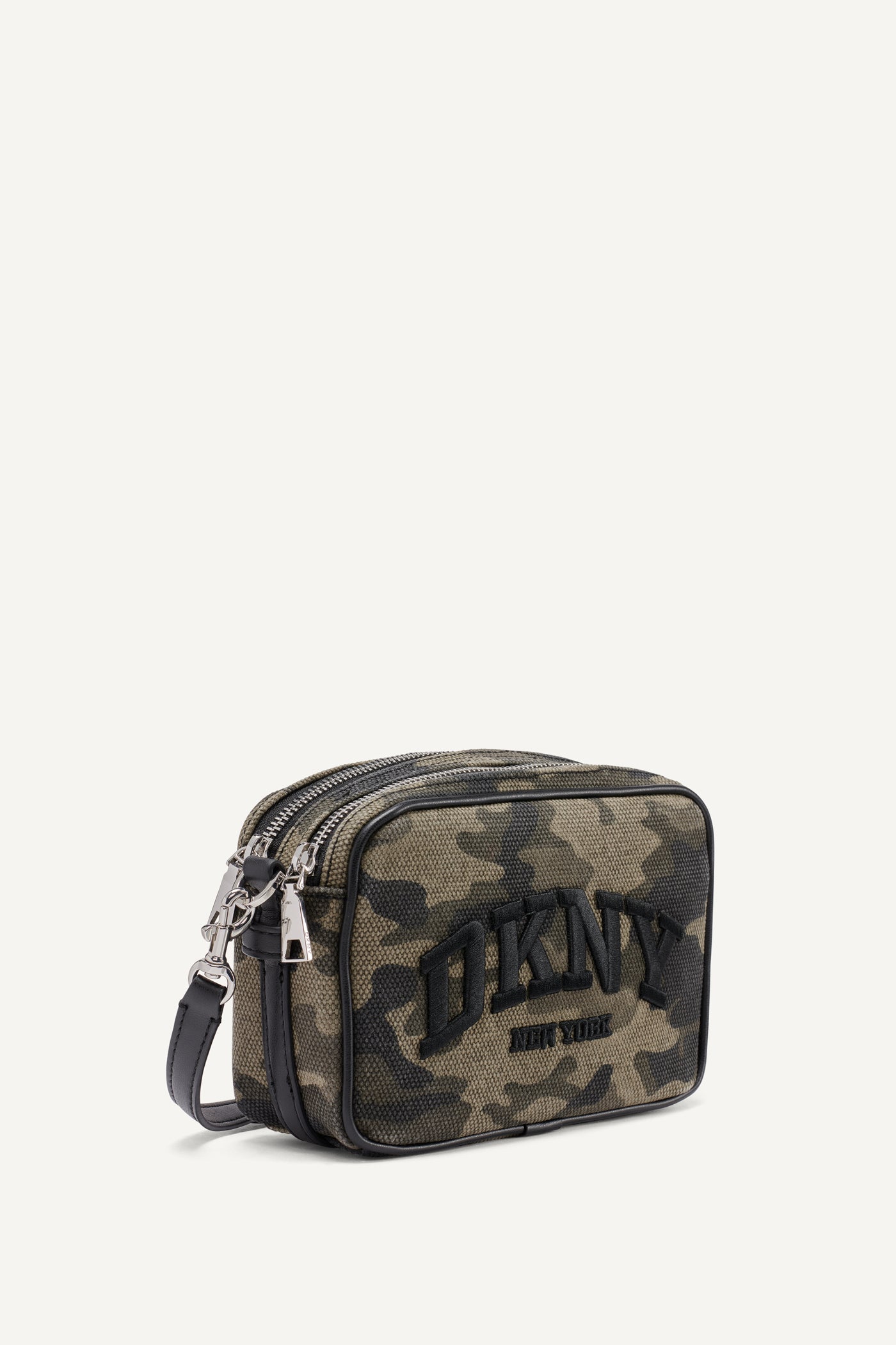NELL LOGO EMBOSSED CAMO CAMERA BAG