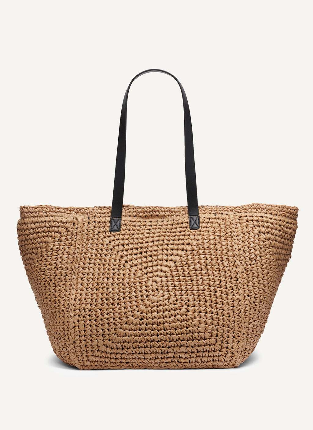 PALOMA CROCHET STRAW LOGO TOTE