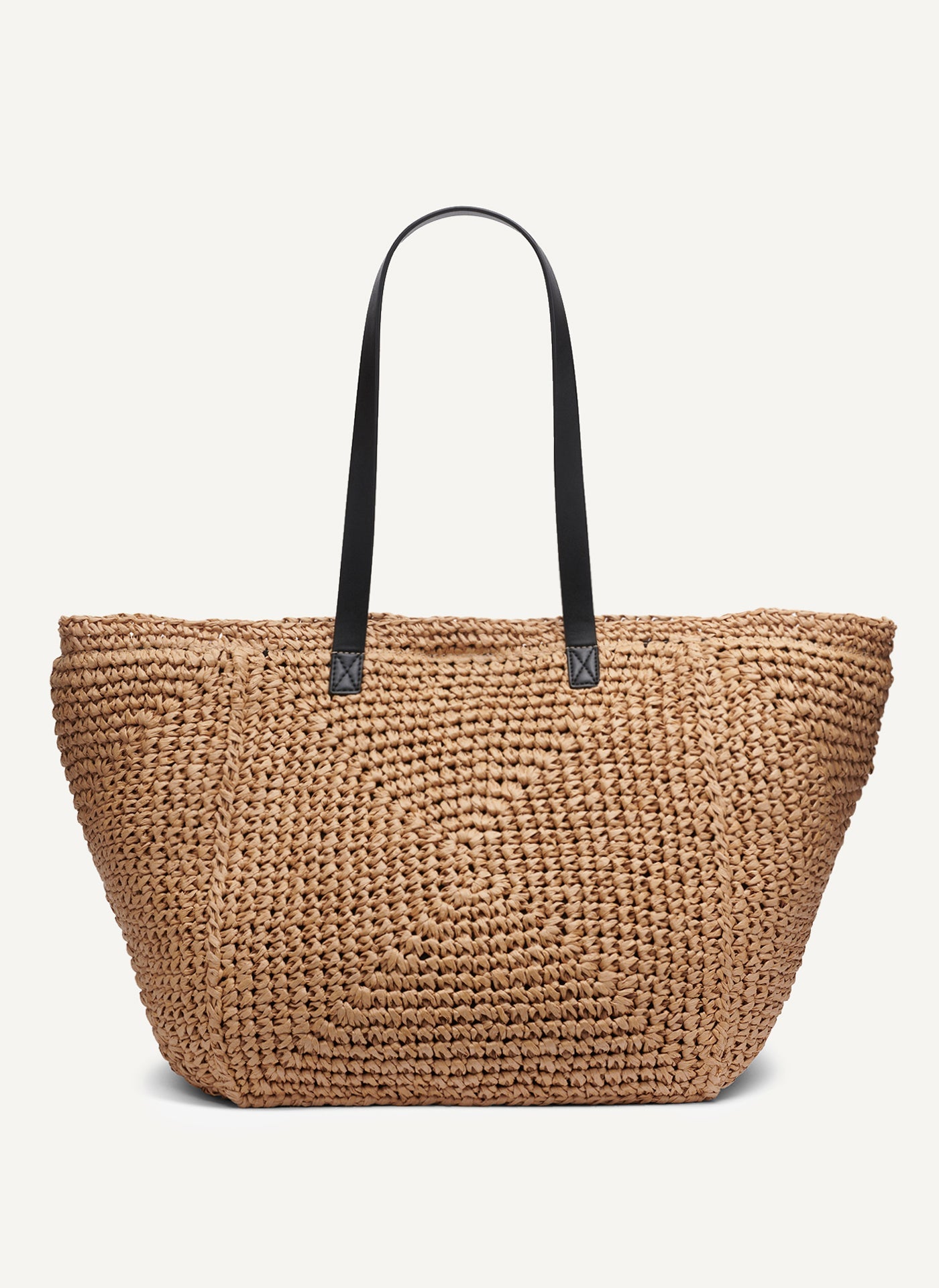 PALOMA CROCHET STRAW LOGO TOTE