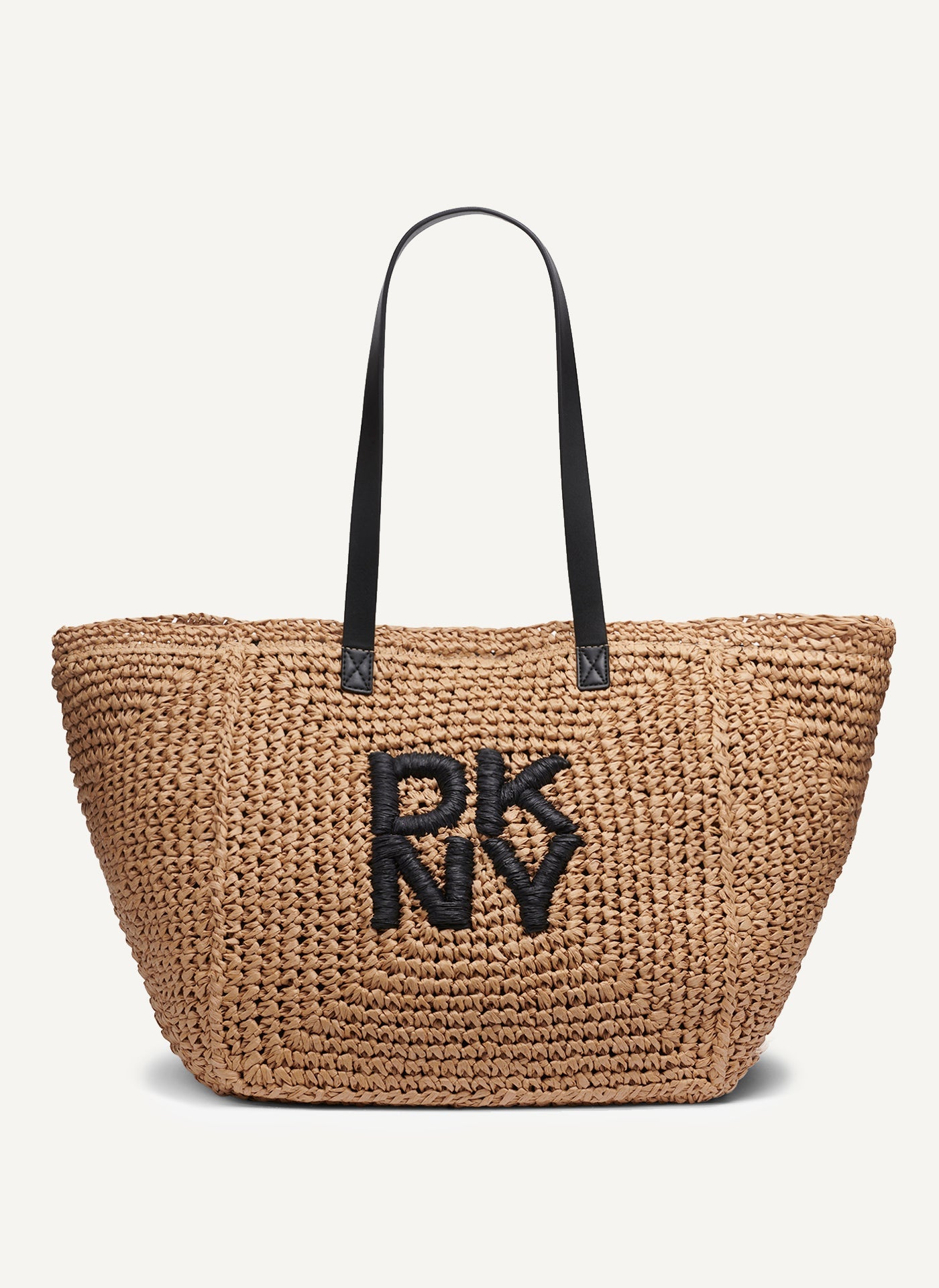 PALOMA CROCHET STRAW LOGO TOTE
