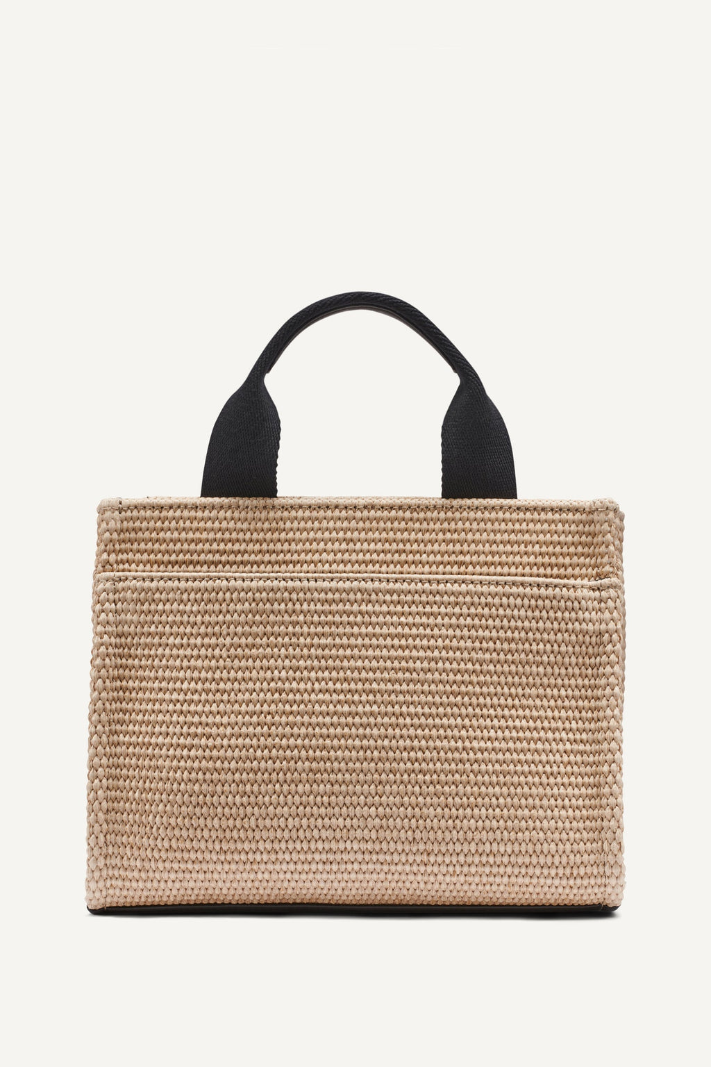 HADLEE SMALL STRAW LOGO TOTE
