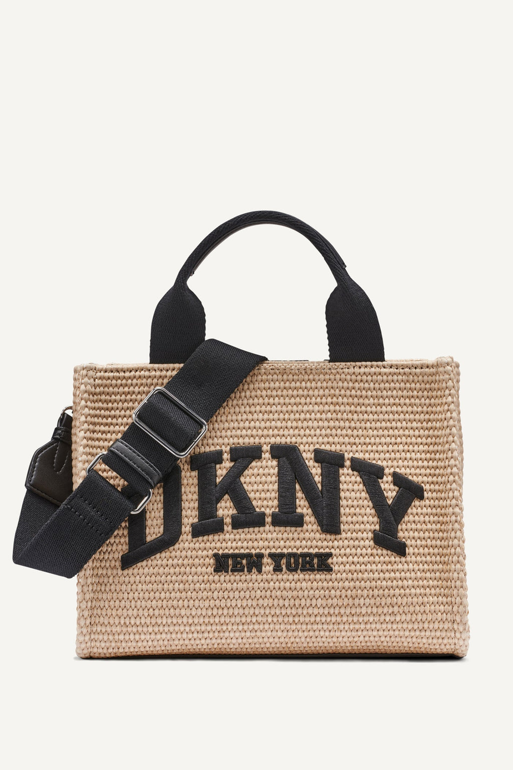 HADLEE SMALL STRAW LOGO TOTE