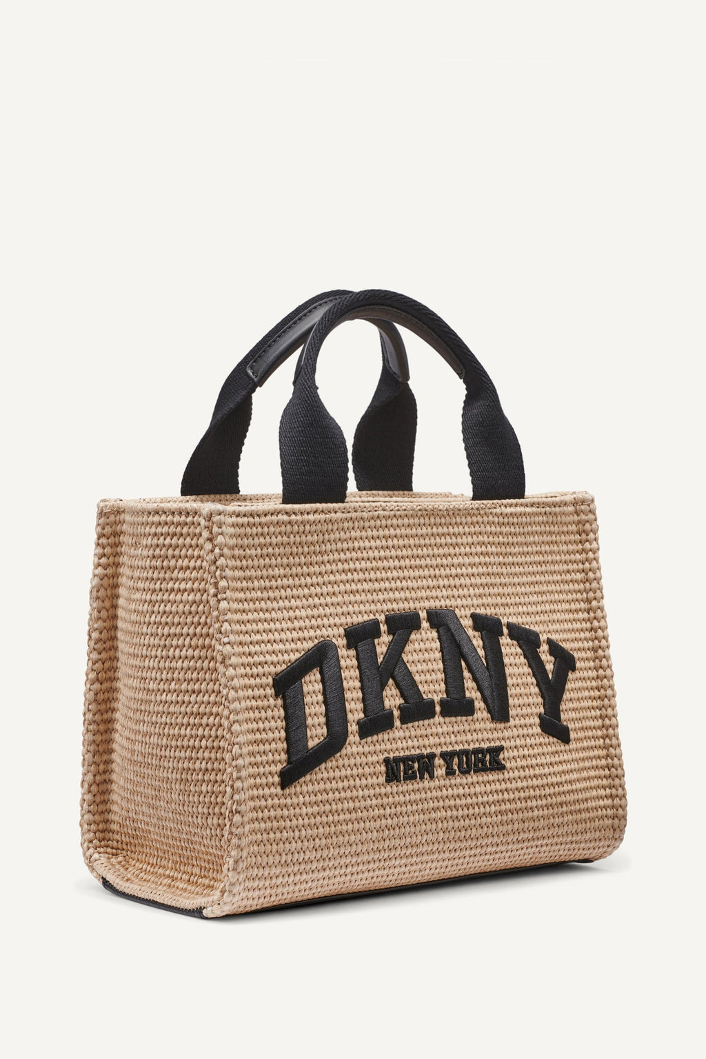 HADLEE SMALL STRAW LOGO TOTE