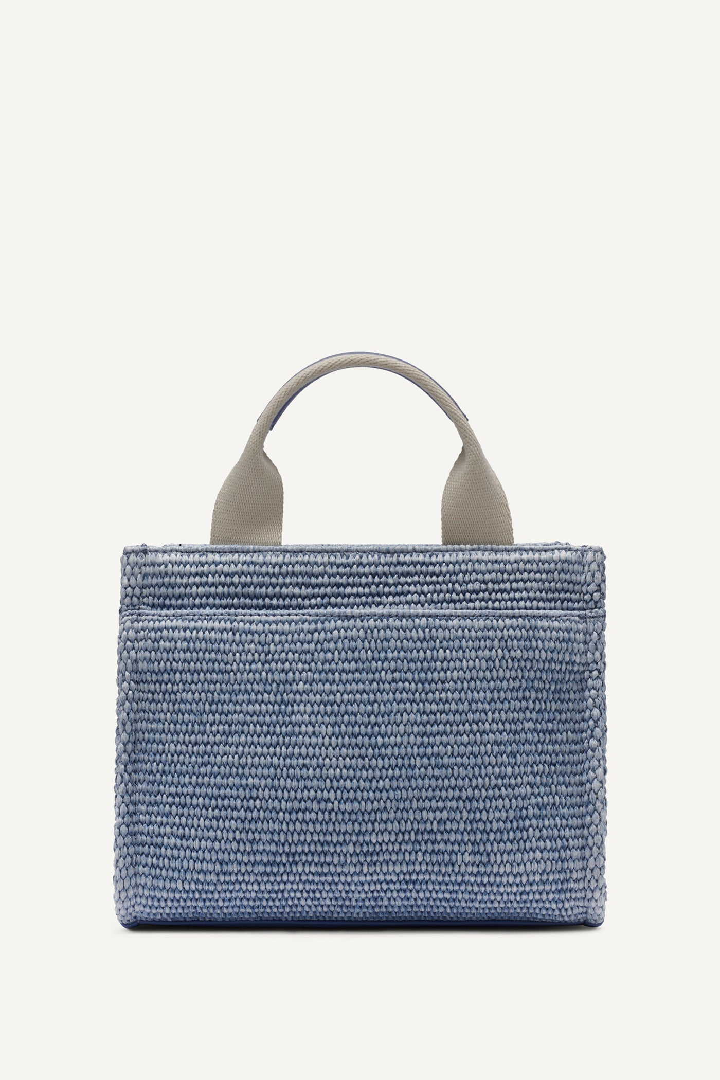 HADLEE SMALL STRAW LOGO TOTE