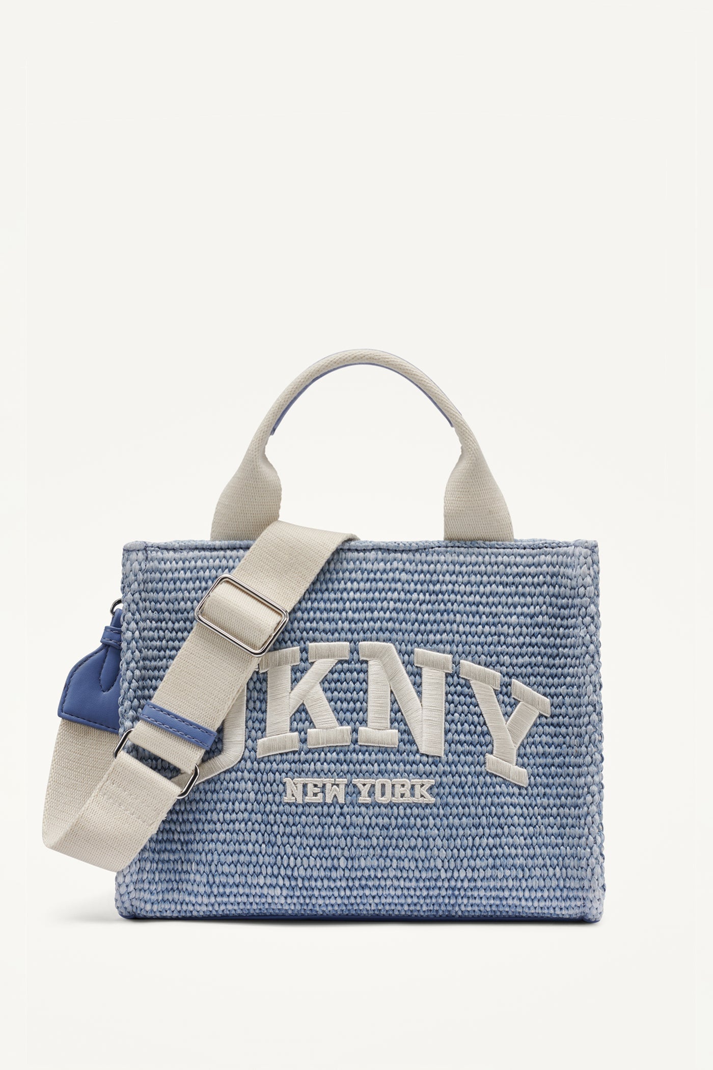 HADLEE SMALL STRAW LOGO TOTE