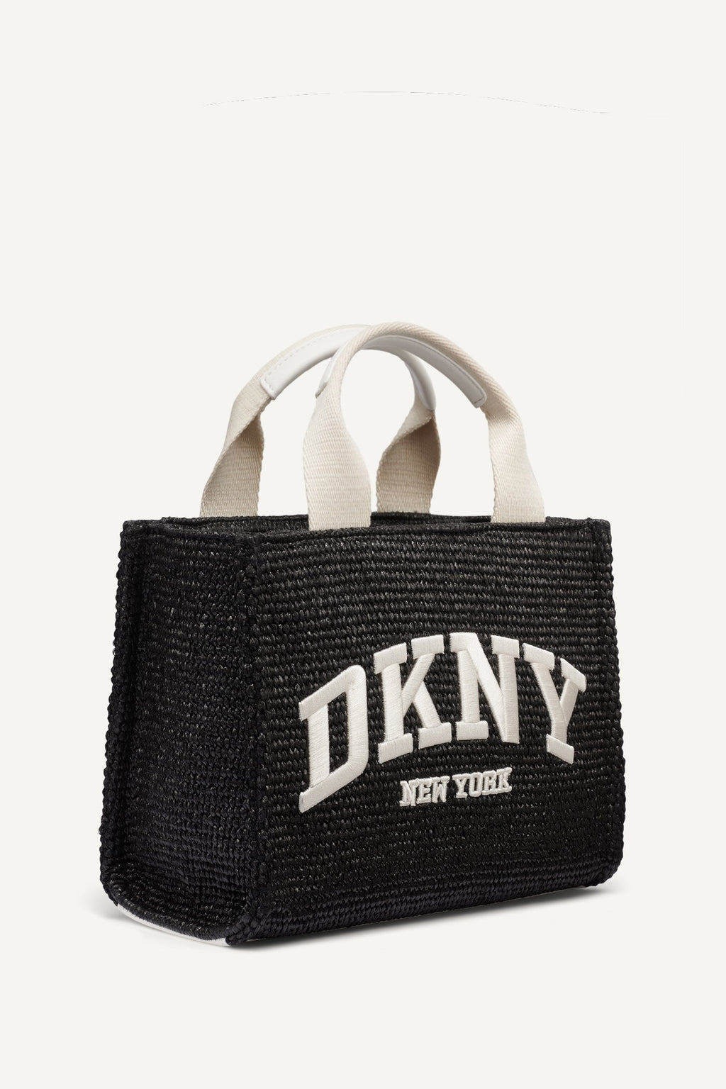 HADLEE SMALL STRAW LOGO TOTE