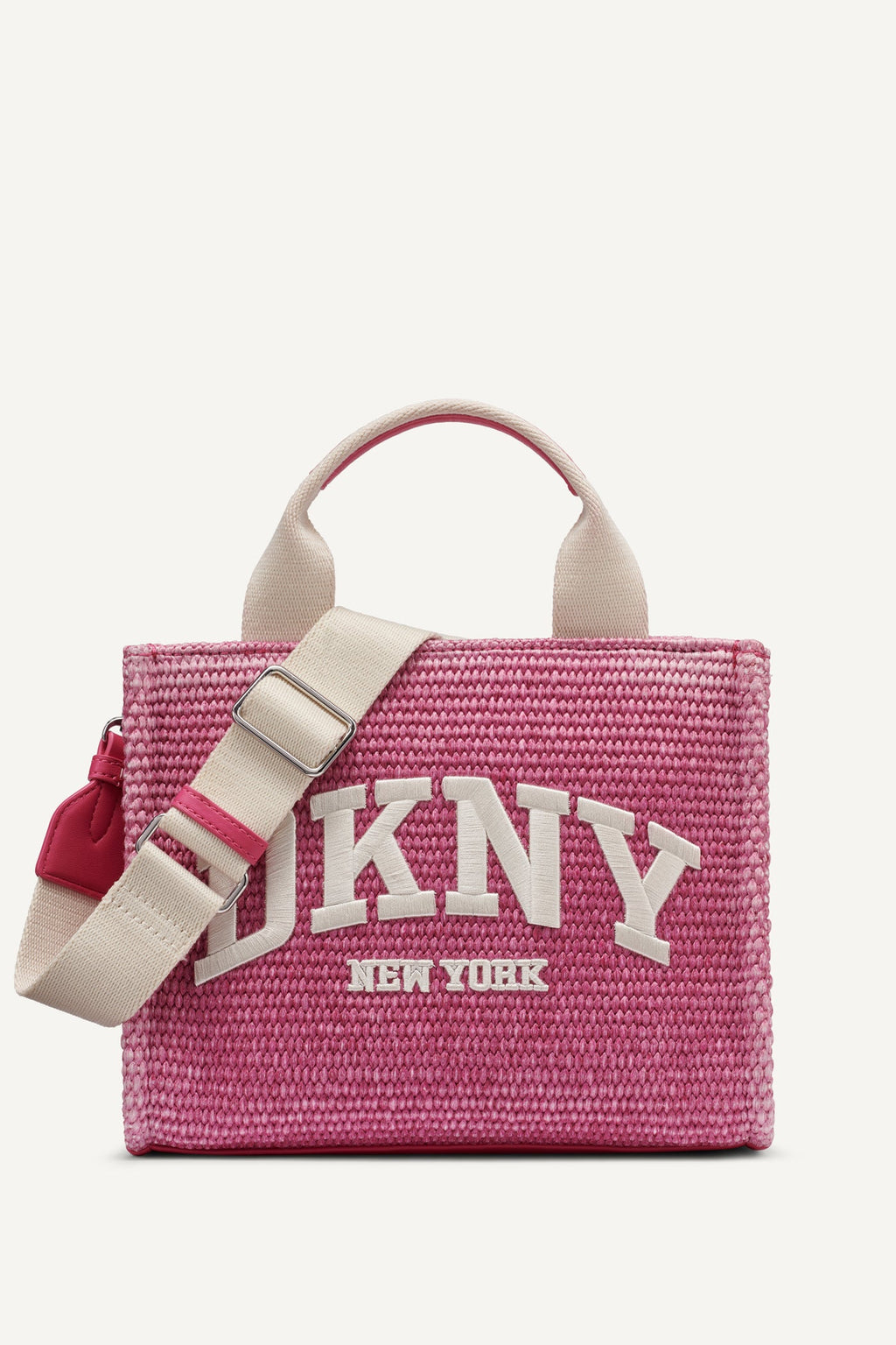 HADLEE SMALL STRAW LOGO TOTE