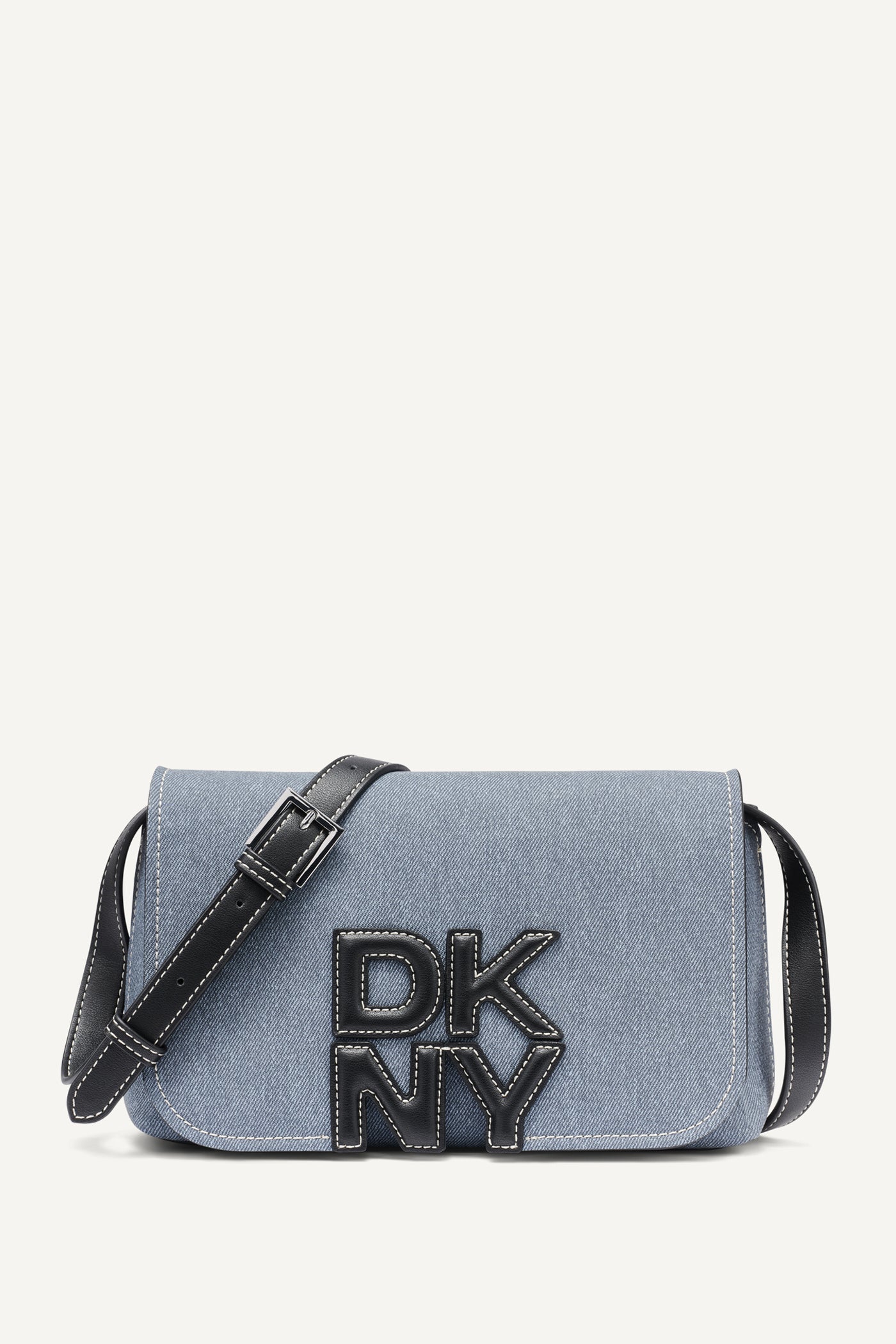 NICOLE DENIM LOGO CROSSBODY BAG