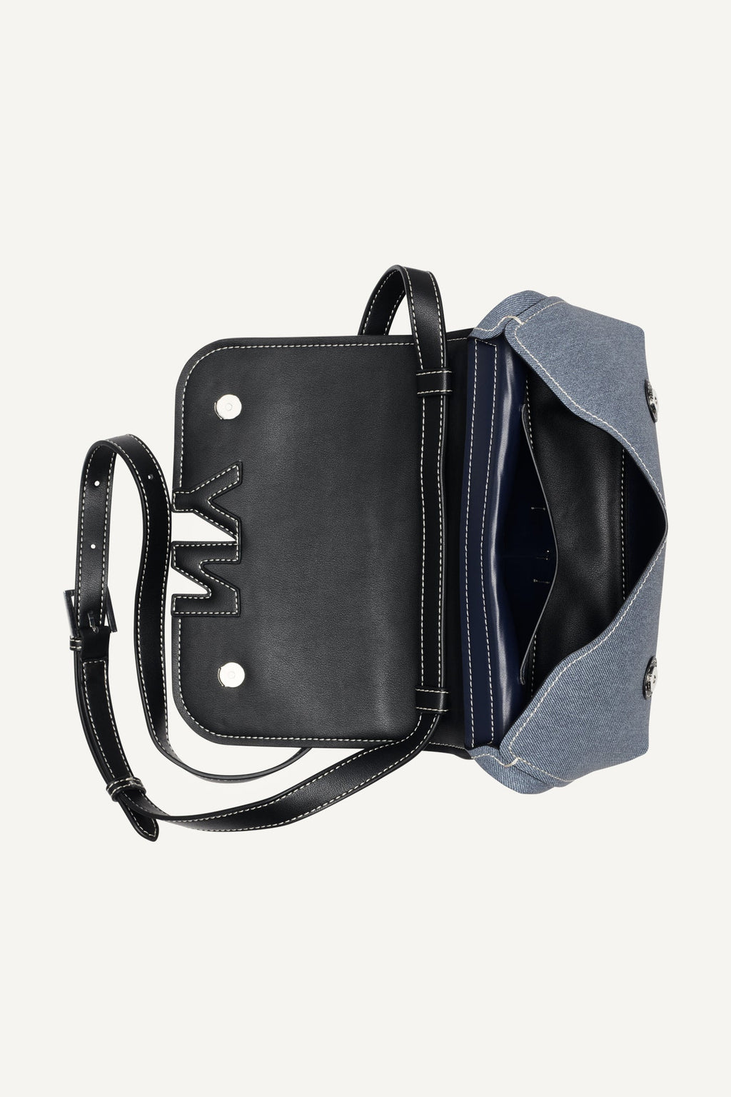 NICOLE DENIM LOGO CROSSBODY BAG