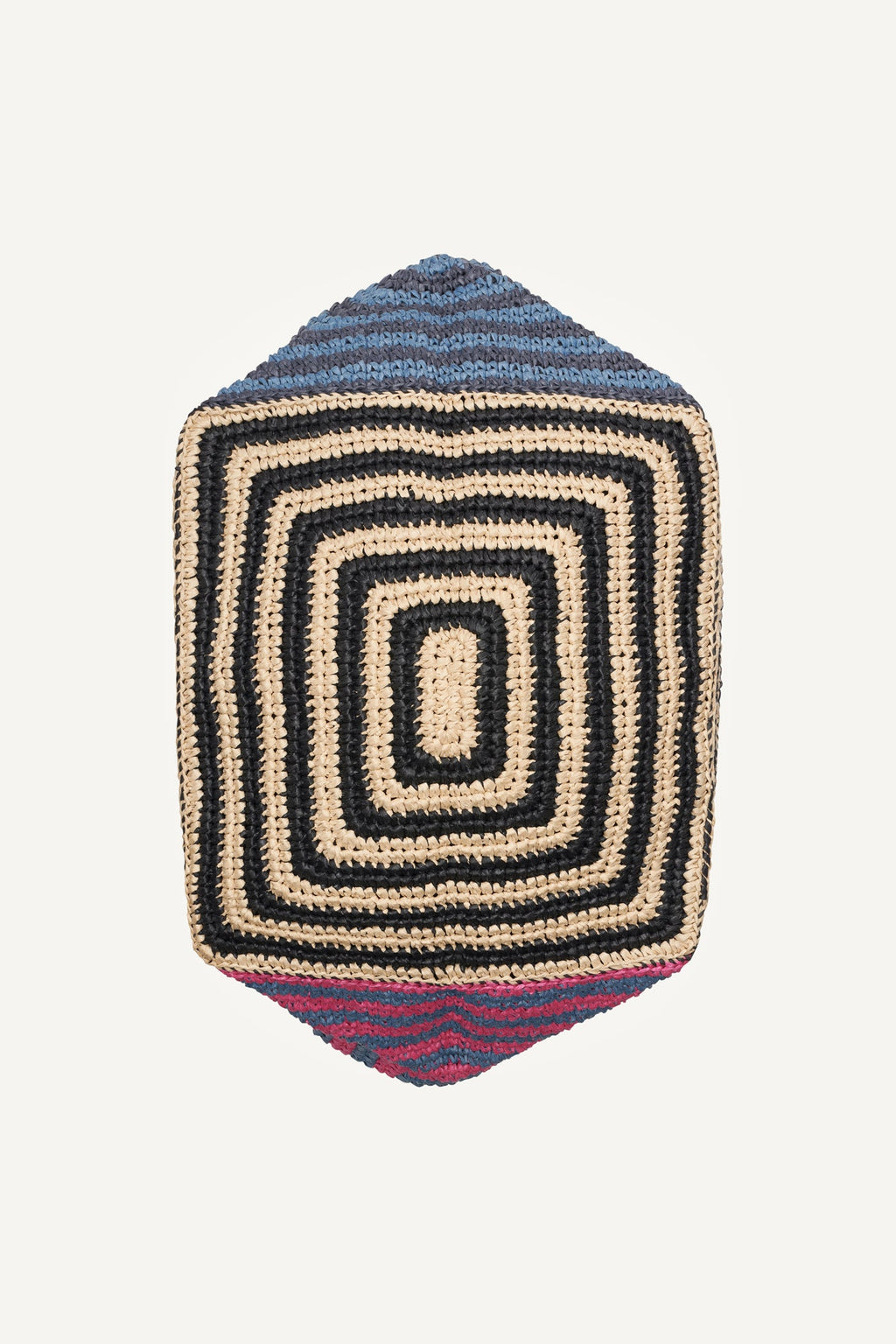 PALOMA CROCHET STRAW LOGO TOTE