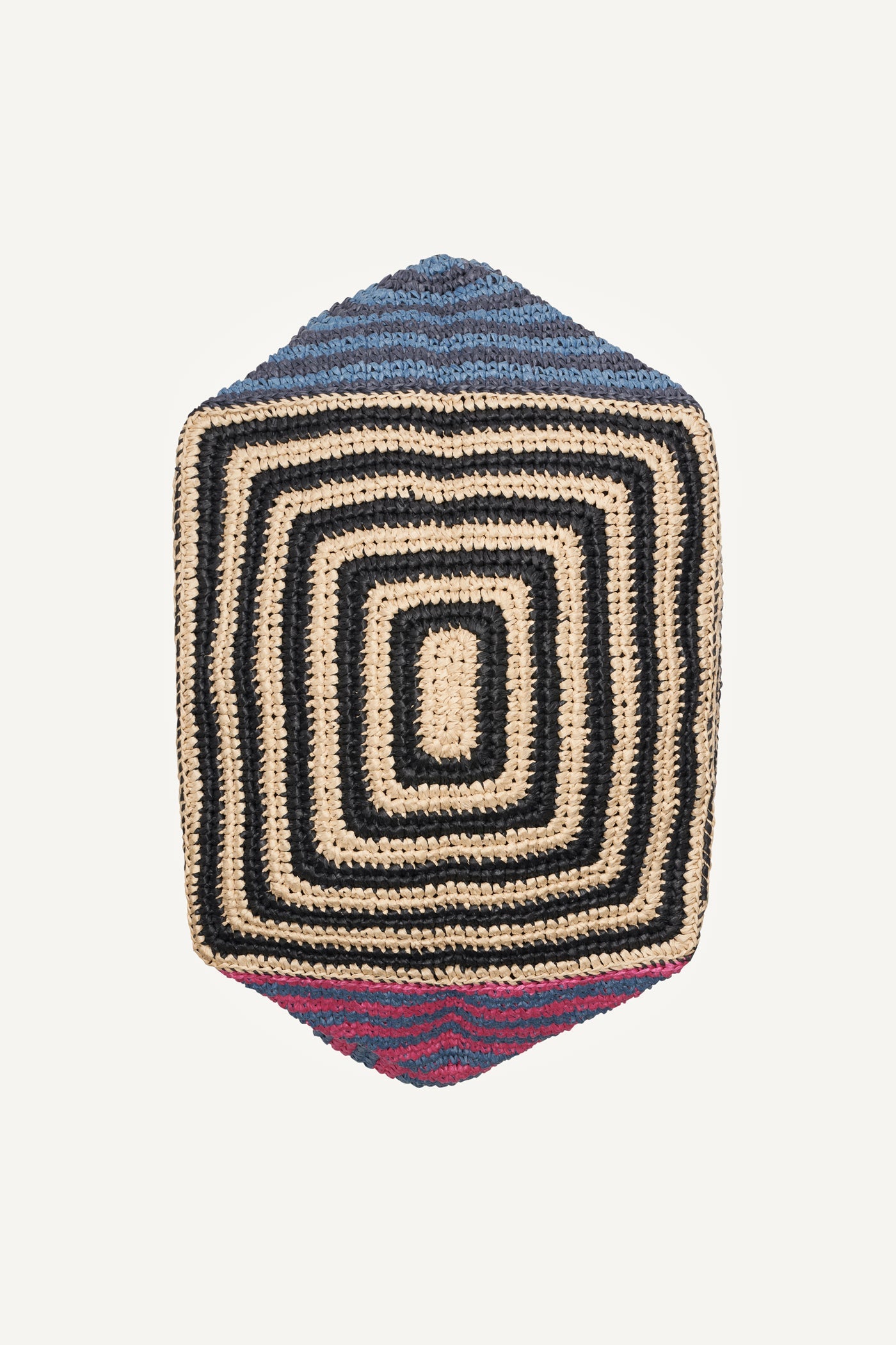 PALOMA CROCHET STRAW LOGO TOTE